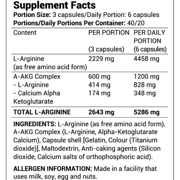Nitro L-Arginine 120 CAPS kerroumi fitness