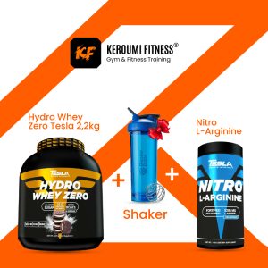 PACK PRISE DE MASSE MUSCULAIRE Hydro Whey Zero & Nitro L-Arginine & SHAKER keroumi fitness