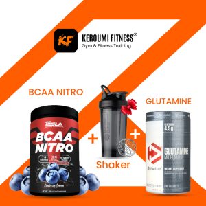 Pack BCAA & GLUTAMINE & SHAKER keroumi fitness