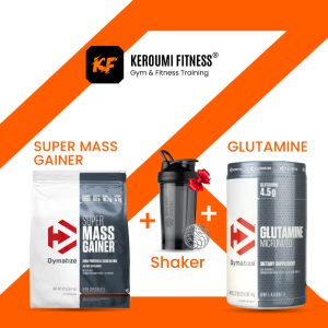 PACK PRISE DE MASSE / SUPER MASS GAINER & GLUTAMINE & SHAKER keroumi fitness